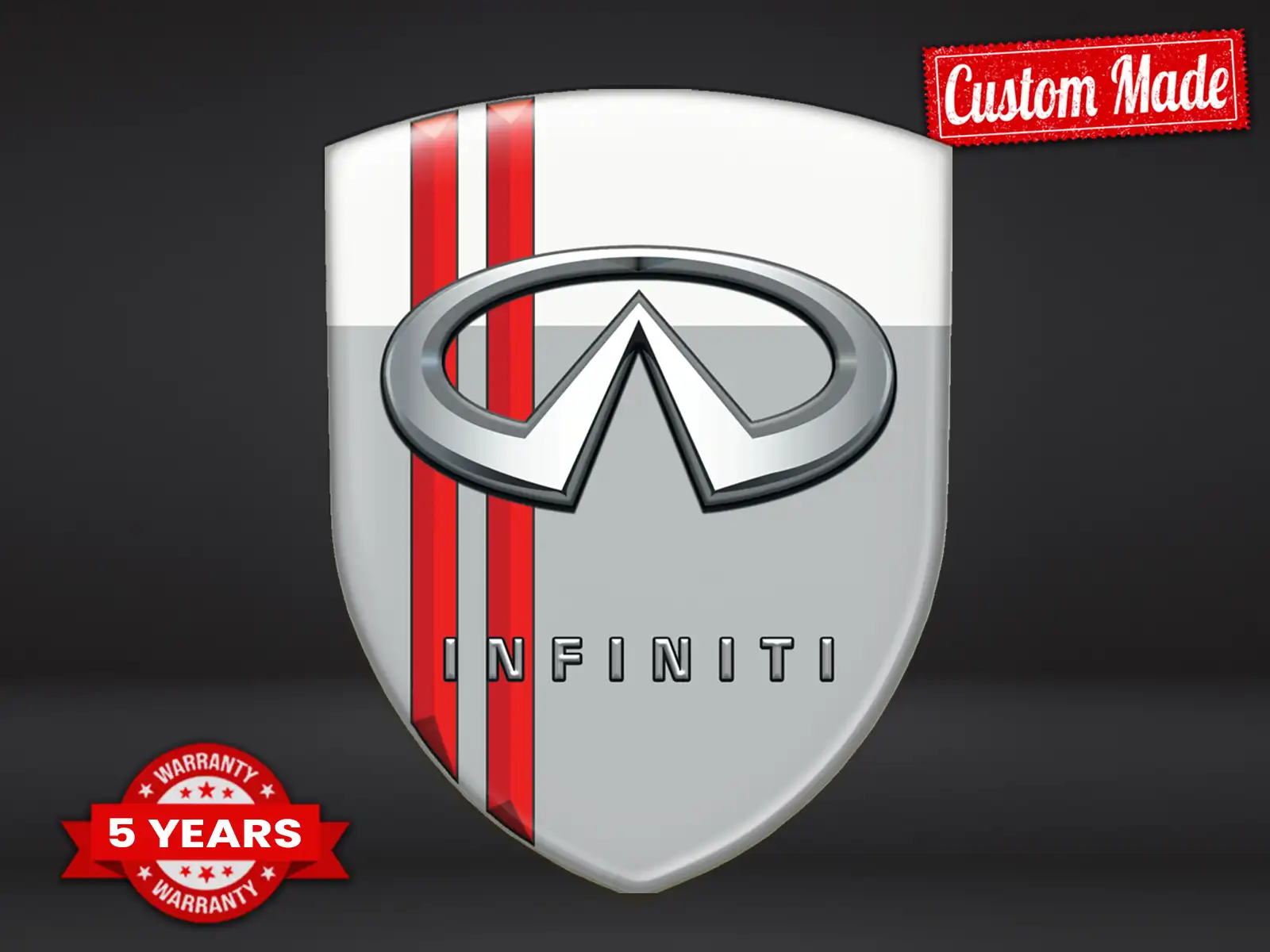 Infiniti Autocollant Bombé Finition Luxe Badges Bombés